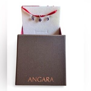 Angara Silver Necklace with Purple Gemstones